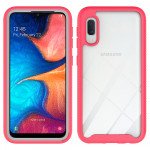 Wholesale Samsung Galaxy A10E, A102 Clear Dual Defense Hybrid Case (Hot Pink)